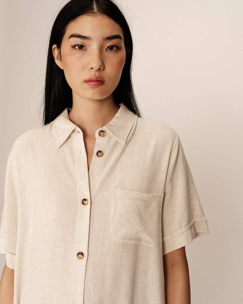 Beige Jurken - Paquita Robe Courte van Grace and Mila