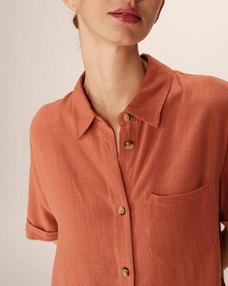 Terracotta Jurken - Paquita Robe Courte van Grace and Mila