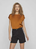 Tops - Viellette S/S Satin Top Noos - SS24 van Vila