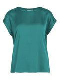 Tropical Green Tops - Viellette S/S Satin Top Noos - SS24 van Vila