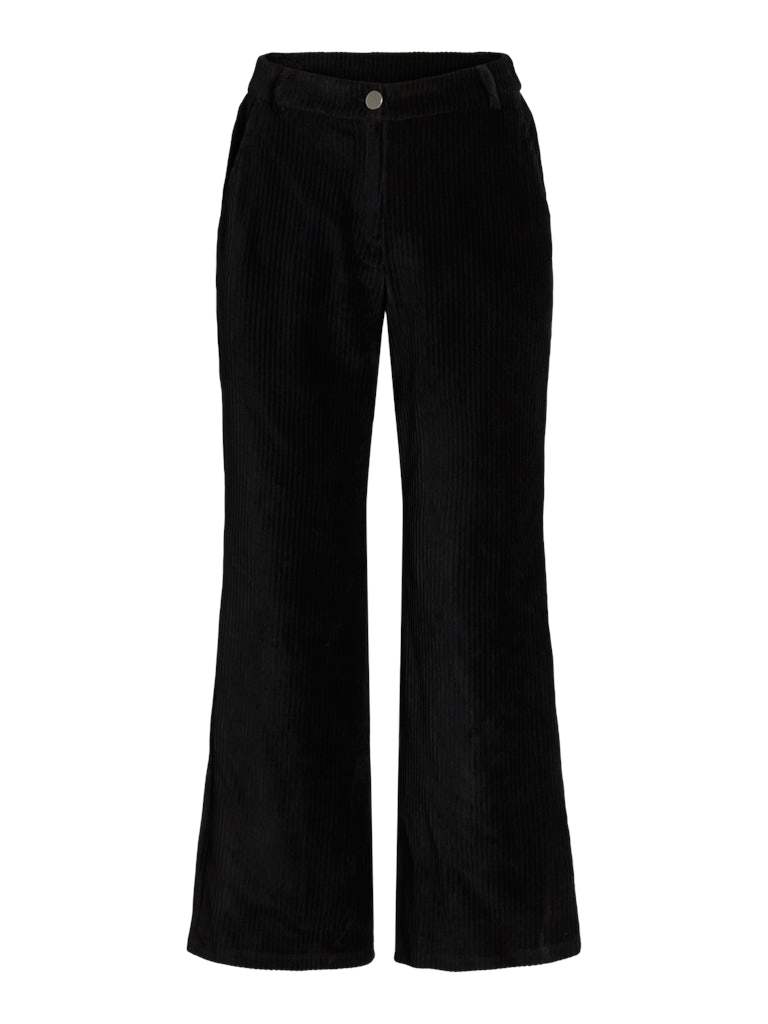 Black Beauty Broeken - Vikita Rw Corduroy Wide Pants van Vila
