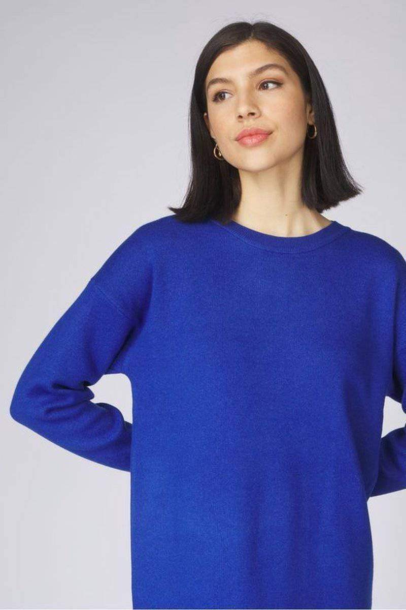 Jurken - Violivie O-Neck L/S Knit Midi Dress van Vila