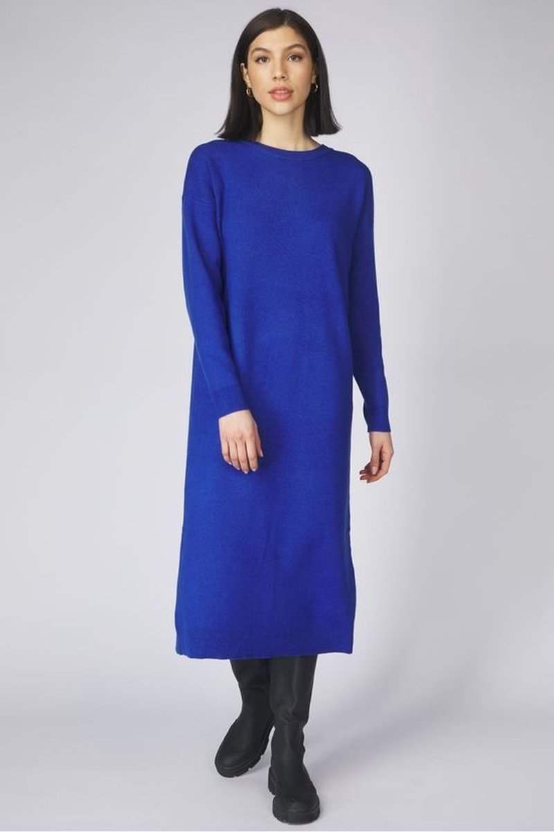 Jurken - Violivie O-Neck L/S Knit Midi Dress van Vila