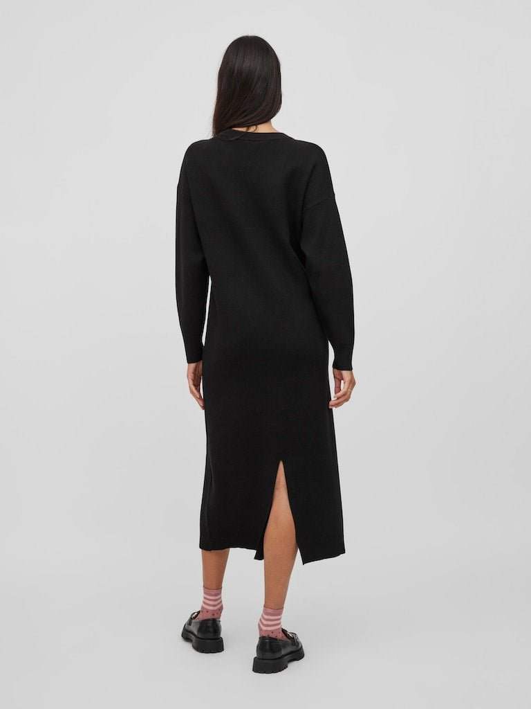 Jurken - Violivie O-Neck L/S Knit Midi Dress van Vila