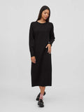 Jurken - Violivie O-Neck L/S Knit Midi Dress van Vila