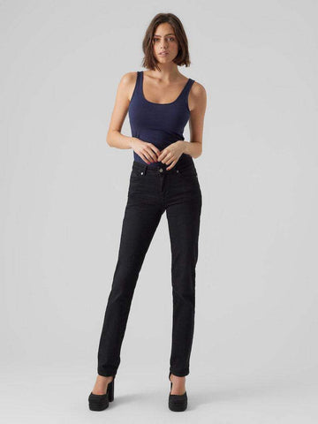 Black Denim Jeans - Vmdaf Mr Straight Jeans Do104 Noos van Vero moda