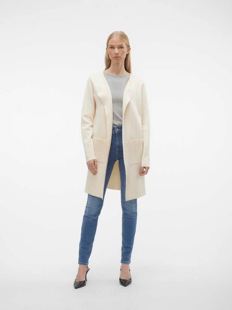 Cardigans - Vmgold Needle Wudo Ls Long Cardigan van Vero moda
