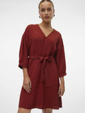 Fired Brick Jurken - Vmmye 3/4 Dress van Vero moda