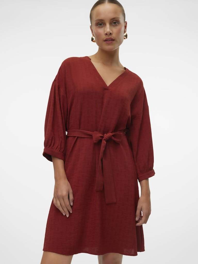 Fired Brick Jurken - Vmmye 3/4 Dress van Vero moda