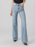 Light Blue Denim Jeans - Vmtessa Hr Wide Straight Jeans Ra339 Noos van Vero moda