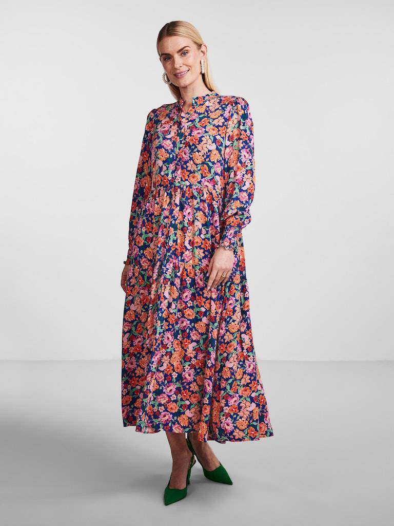 Surf The Web ALIRA AOP Jurken - Yasalira Ls Long Dress van Y.A.S