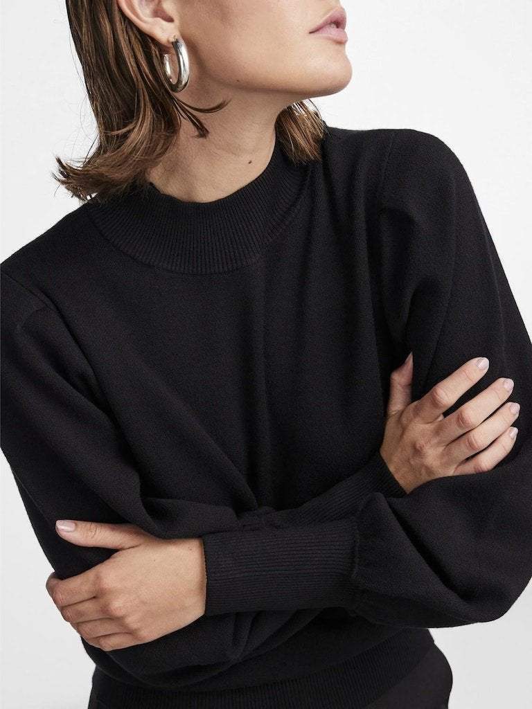 Black Pulls - Yasfonny Ls Knit Pullover Noos van Y.A.S