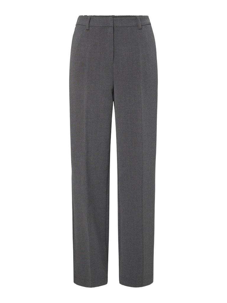 Dark Grey Melange Broeken - Yaslikka Hw Wide Pants Noos - CD van Y.A.S